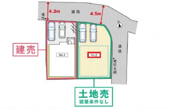 広島市南区南大河町、土地の間取り画像です
