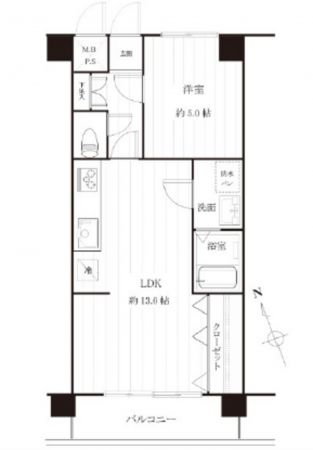広島市中区吉島東、マンションの間取り画像です