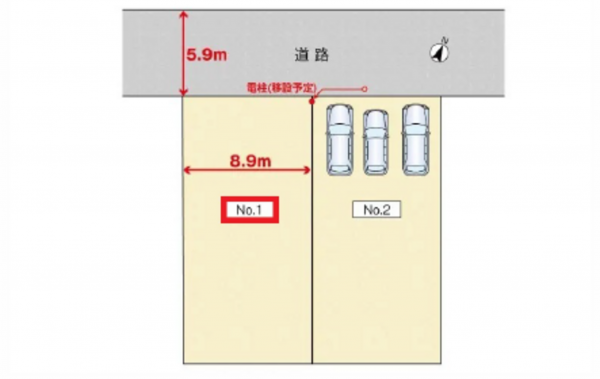 広島市西区草津東、土地の間取り画像です
