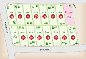 名古屋市緑区桶狭間神明、土地の間取り画像です