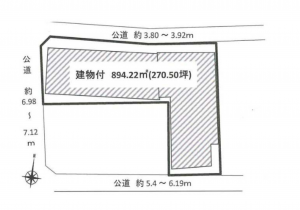 名古屋市緑区大高町、土地の間取り画像です