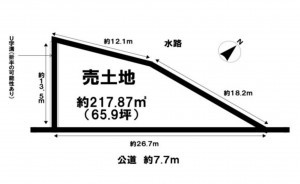 名古屋市緑区桶狭間上の山、土地の間取り画像です