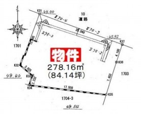 名古屋市緑区武路町、土地の間取り画像です