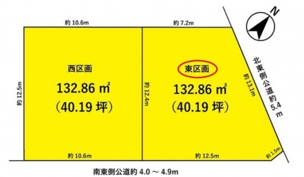 日進市岩崎町、土地の間取り画像です