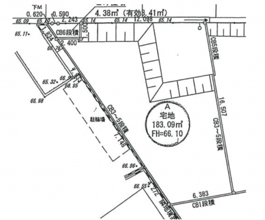 日進市藤塚、土地の間取り画像です