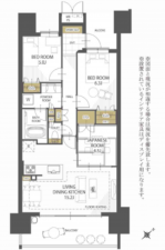 名古屋市天白区原、マンションの間取り画像です