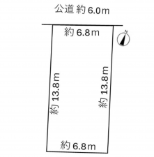 日進市香久山、土地の間取り画像です