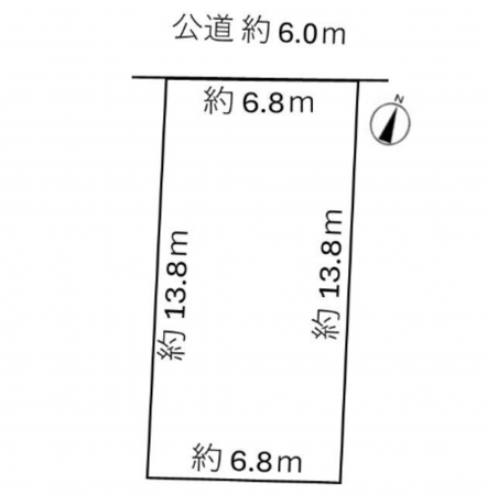 日進市香久山、土地の間取り画像です