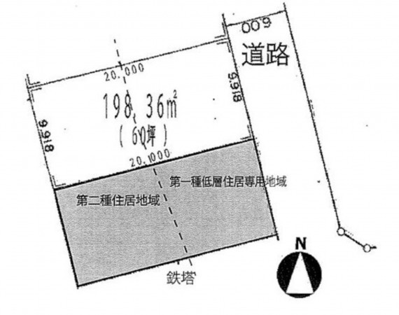 名古屋市緑区大高台、土地の間取り画像です