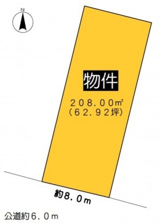 名古屋市緑区潮見が丘、土地の間取り画像です