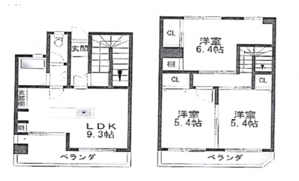 名古屋市天白区横町、マンションの間取り画像です