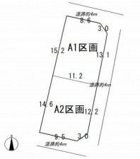 名古屋市緑区鳴海町、土地の間取り画像です
