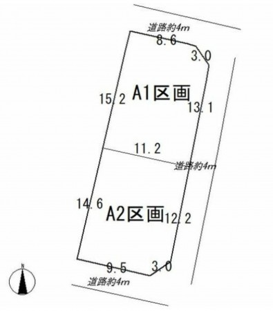 名古屋市緑区鳴海町、土地の間取り画像です
