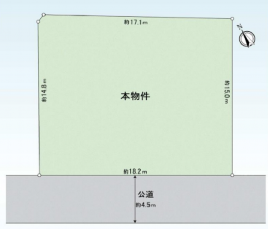 日進市藤塚、土地の間取り画像です