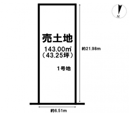 名古屋市天白区野並、土地の間取り画像です