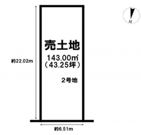 名古屋市天白区野並、土地の間取り画像です