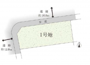 名古屋市天白区池場、土地の間取り画像です