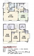 名古屋市名東区上菅、中古一戸建ての間取り画像です