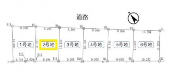 名古屋市緑区神沢、土地の間取り画像です