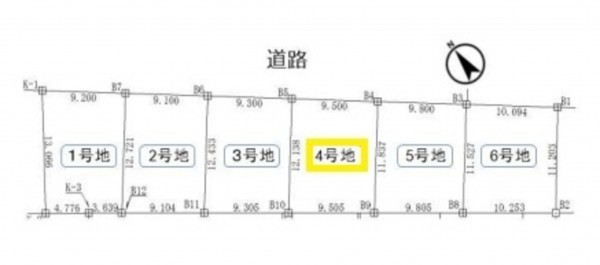 名古屋市緑区神沢、土地の間取り画像です