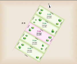 名古屋市天白区菅田、土地の間取り画像です