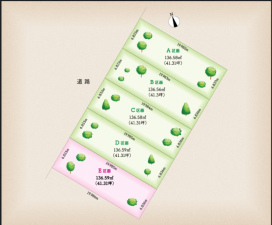 名古屋市天白区菅田、土地の間取り画像です