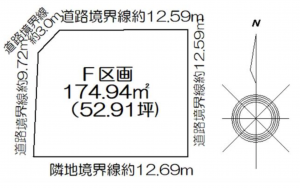 愛知郡東郷町大字春木、土地の間取り画像です