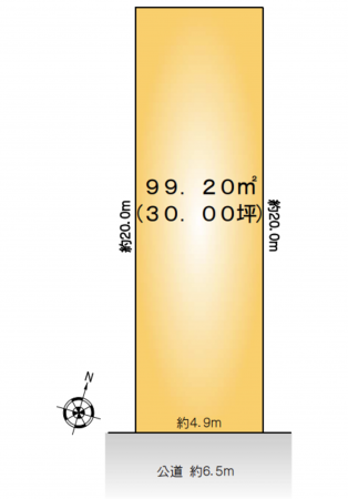 名古屋市緑区六田、土地の間取り画像です