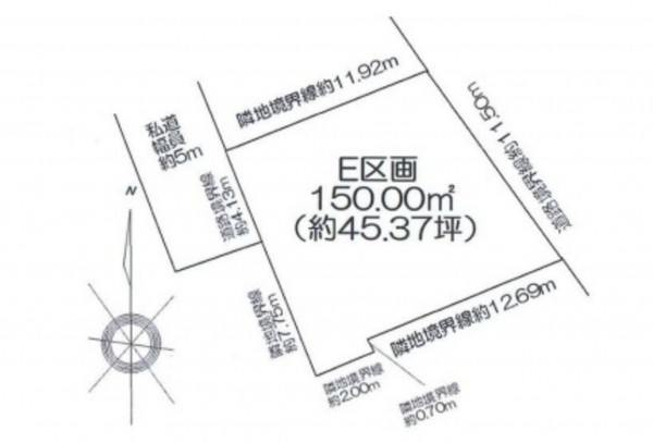 名古屋市緑区清水山、土地の間取り画像です