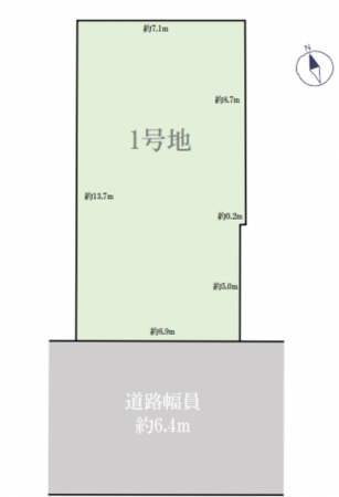 名古屋市緑区曽根、土地の間取り画像です