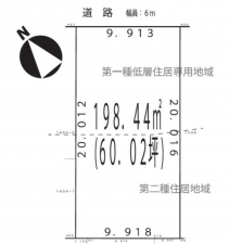 名古屋市緑区大高台、土地の間取り画像です