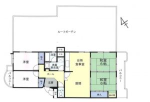 名古屋市天白区土原、マンションの間取り画像です
