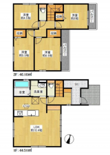 名古屋市緑区神の倉、中古一戸建ての間取り画像です