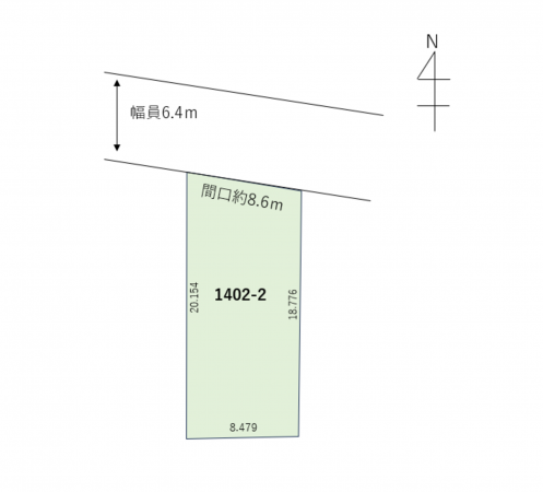 名古屋市天白区原、土地の間取り画像です