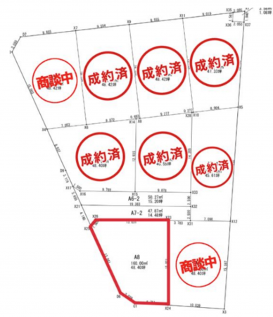 愛知郡東郷町春木台、土地の間取り画像です