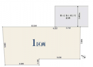 名古屋市名東区西山台、土地の間取り画像です