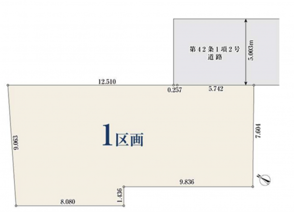 名古屋市名東区西山台、土地の間取り画像です