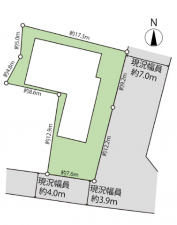 愛知郡東郷町大字春木、土地の間取り画像です