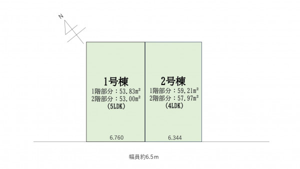 名古屋市天白区島田、新築一戸建ての間取り画像です