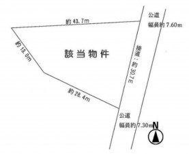 愛知郡東郷町、土地の間取り画像です