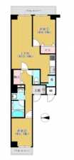 東大阪市菱屋西、中古マンションの間取り画像です