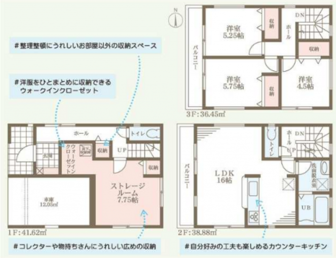 東大阪市大蓮北、新築一戸建ての間取り画像です