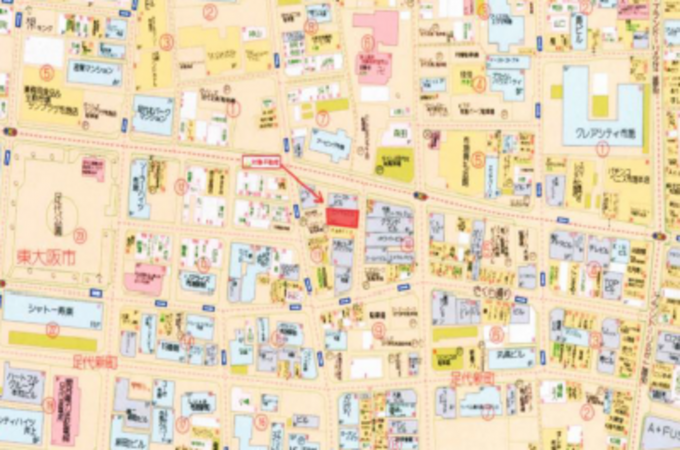 東大阪市足代新町、収益物件/ビルの間取り画像です