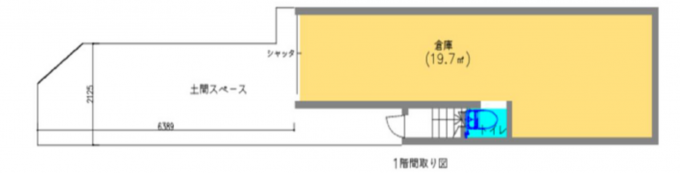 東大阪市長瀬町、収益物件/倉庫の間取り画像です