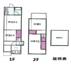 東大阪市南上小阪、中古一戸建ての間取り画像です