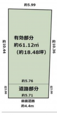東大阪市金岡、土地の間取り画像です
