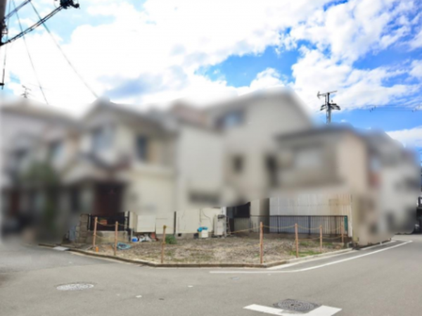 高槻市津之江北町、土地の前面道路を含む現地写真画像です