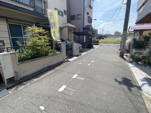 高槻市東五百住町、土地の前面道路を含む現地写真画像です