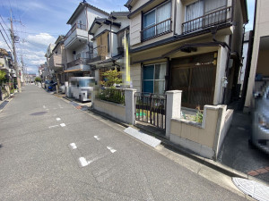 高槻市東五百住町、土地の前面道路を含む現地写真画像です