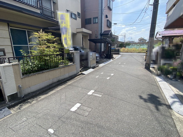 高槻市東五百住町、土地の前面道路を含む現地写真画像です